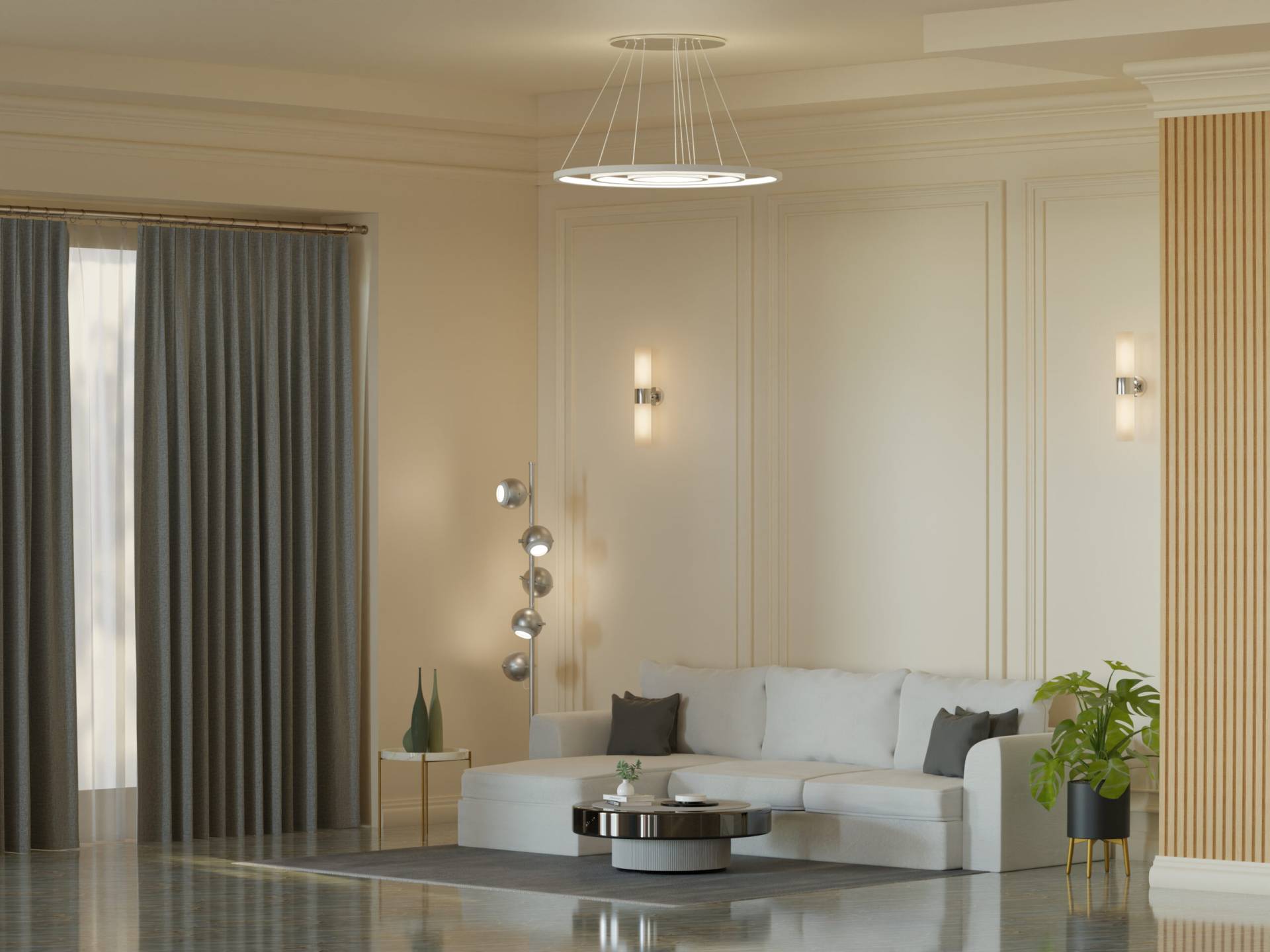 3d Room Interior With Classic Design Furniture Scaled